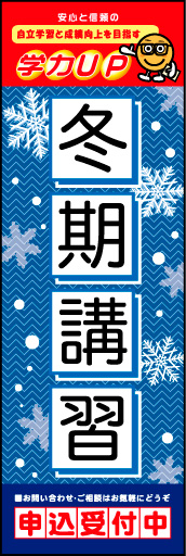 冬期講習 01 冬期講習の季節に合わせて、幾何学的な雪のイラストで冬を表現してみました。(M.H)