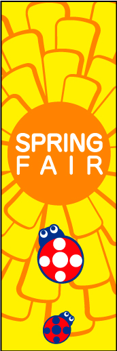 SPRINGFAIR 05 「SPRING FAIR」ののぼりです。女性向けのお店に是非選んで頂きたいです。(D.N)