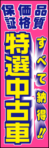 特選中古車 03「特選中古車」ののぼりです。他店との差別化に是非。(D.N) 