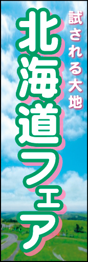 北海道フェア 02「北海道フェア」  のぼりです。広大な大地で表現しました。 (K.K) 